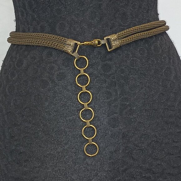 Ferrara Wire Knit  Antique Gold Belt